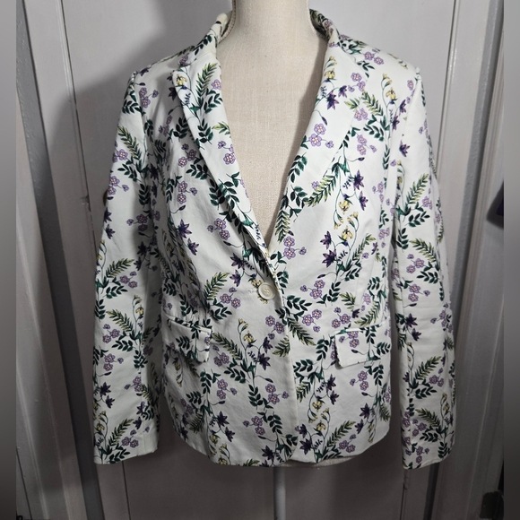 Liz Claiborne Career Floral Jacket  Sz M - Picture 8 of 10